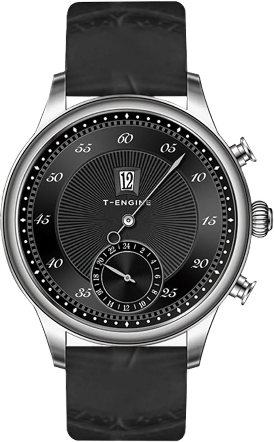 Business cardiac Work Sport Casual Dress Men's Wrist Watches Elegant Gift for Men T-ENGINE Watches for Men Quartz 50M Waterproof with Leather Band,Big 43MM Face Mens Watches 