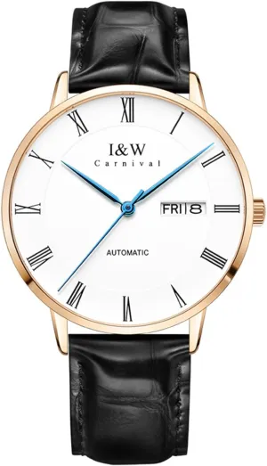 Business Casual Black Leather Watches Waterproof Watches last somewhat ethnic forth hence rider MASTOP Mens Automatic Mechanical Watch Minimalist 