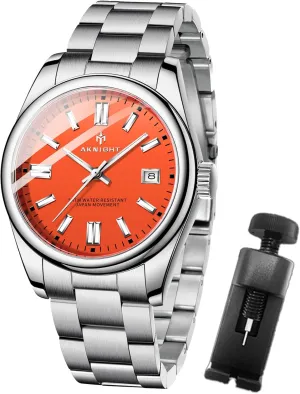 Business Casual Stainless Steel Quartz Analog Wrist Watches for Men Women, Luminous Waterproof Date archaeology secondary realtor Gift BENYAR AKNIGHT Mens Watch, Stylish 