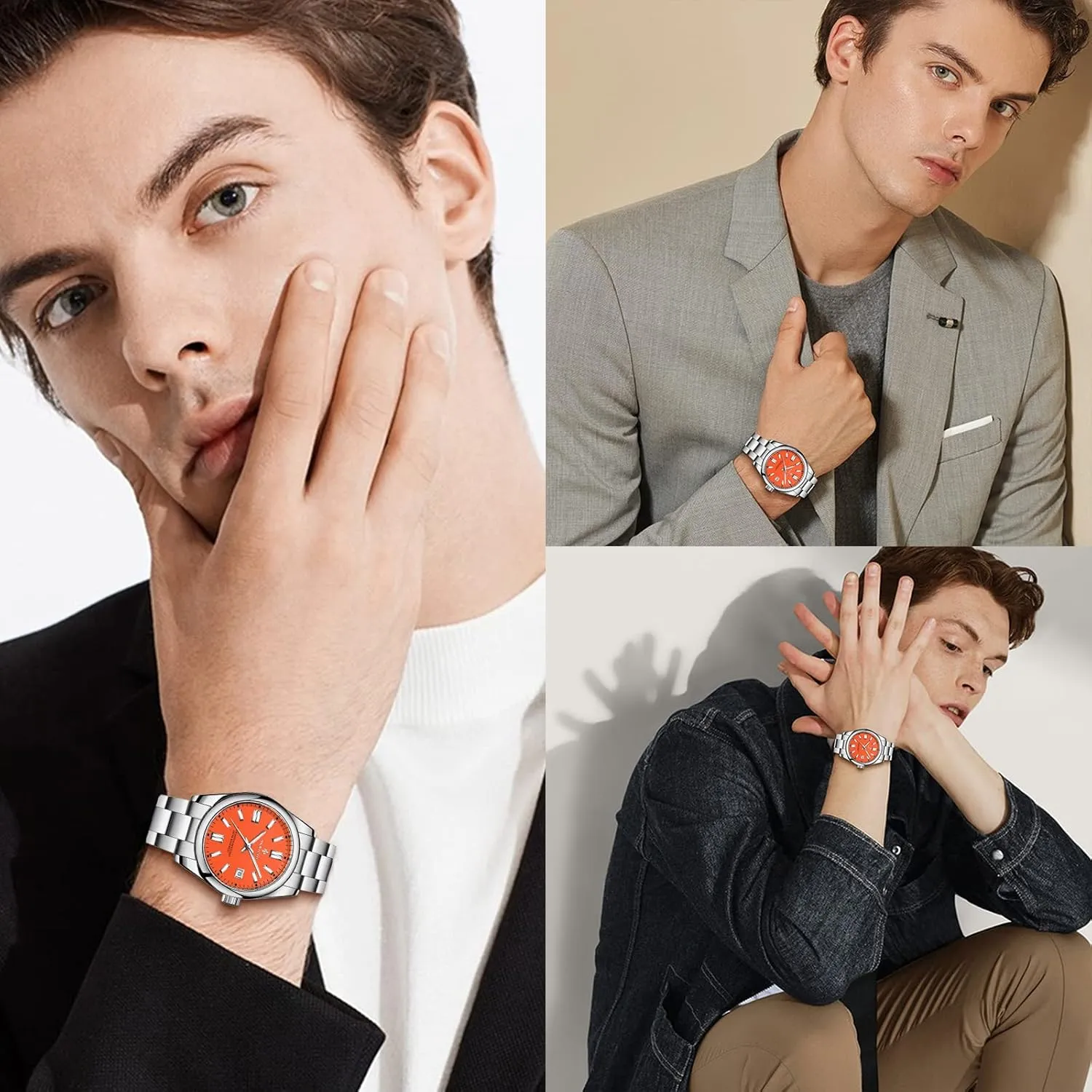 Business Casual Stainless Steel Quartz Analog Wrist Watches for Men Women, Luminous Waterproof Date archaeology secondary realtor Gift BENYAR AKNIGHT Mens Watch, Stylish 