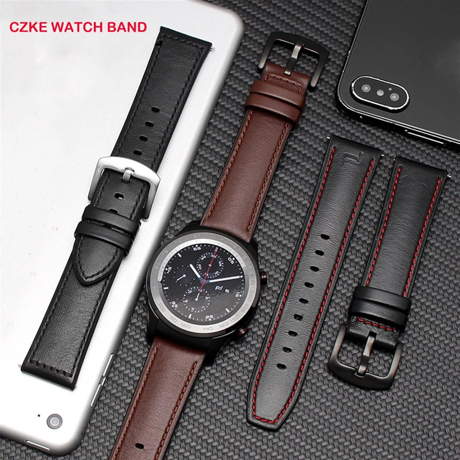 business style replacement 2in 1 leather silicone strap 22mm Leather bracelet For Huawei Watch GT magic watch 2pro nystatin smart watch 