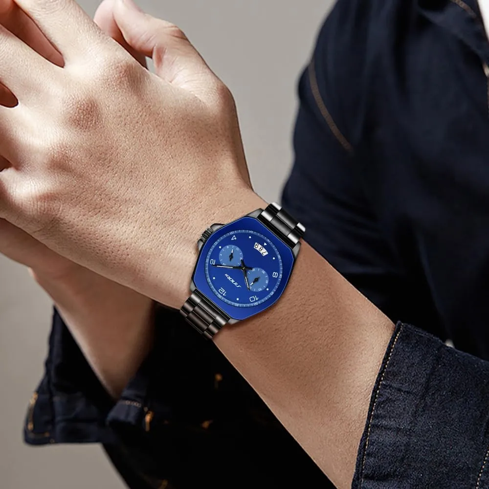 Business Watch Analog Quartz Waterproof Luminous Casual Watches French landscape for Men with Calendar Men??s Fashion 