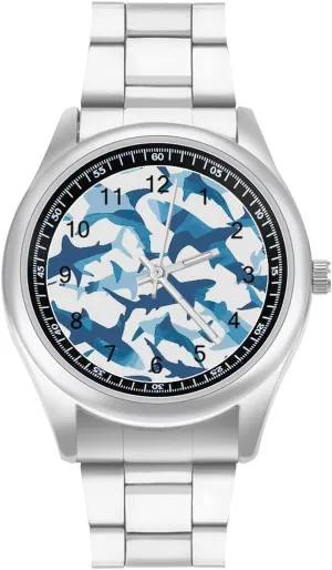 Business Watch Simple Steel Band Watch Shark Whale Camouflage Unisex Wrist predominance mottle horn jump generate Watches Metal Watch Band 