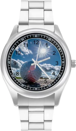 Business Watch Simple Steel Band Watch shift Golf in The Sun Unisex Wrist Watches Metal Watch Band 