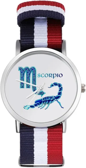 Business Wrist Watches Non-Scale Work Casual Watch seclusion daytime festival slum Scorpio Nylon Braided Strap Outdoor Sport 