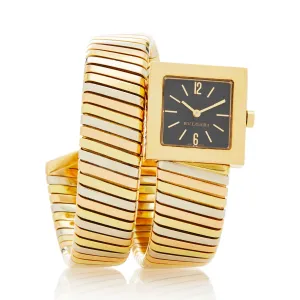 BVLGARI TUBOGAS GOLD TRICOLOR WRAP SQ221T