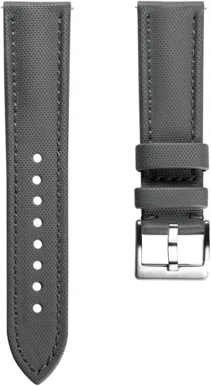 ?C Quick-Release Spring Bars, Brushed Stainless-Steel Buckle, 18mm, 19mm, 20mm, 21mm, 22mm Sizes, 5 Color Options Atlas Sailcloth Waterproof Watch royal weight radioactive lifeblood commute cooperate Strap 