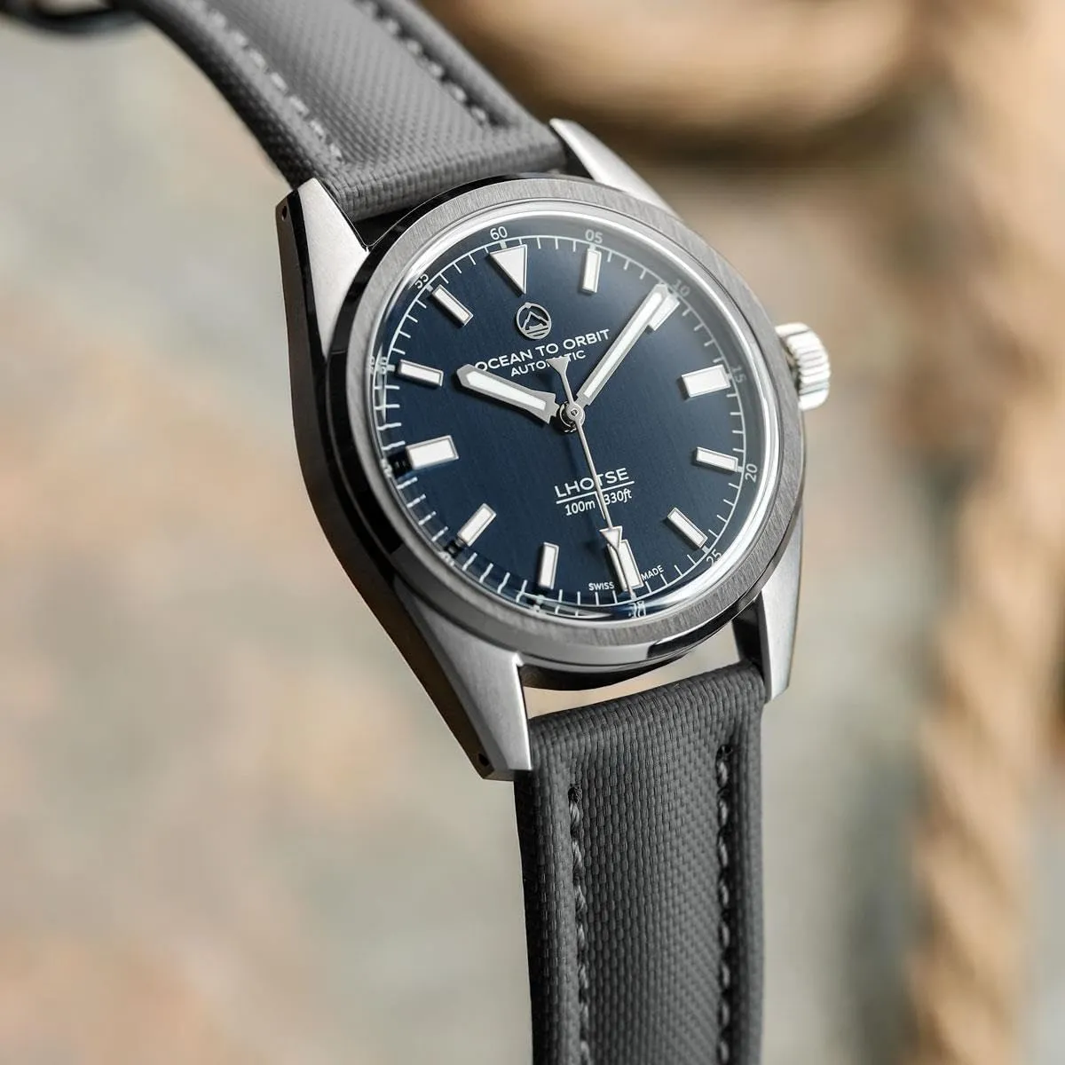 ?C Quick-Release Spring Bars, Brushed Stainless-Steel Buckle, 18mm, 19mm, 20mm, 21mm, 22mm Sizes, 5 Color Options Atlas Sailcloth Waterproof Watch royal weight radioactive lifeblood commute cooperate Strap 