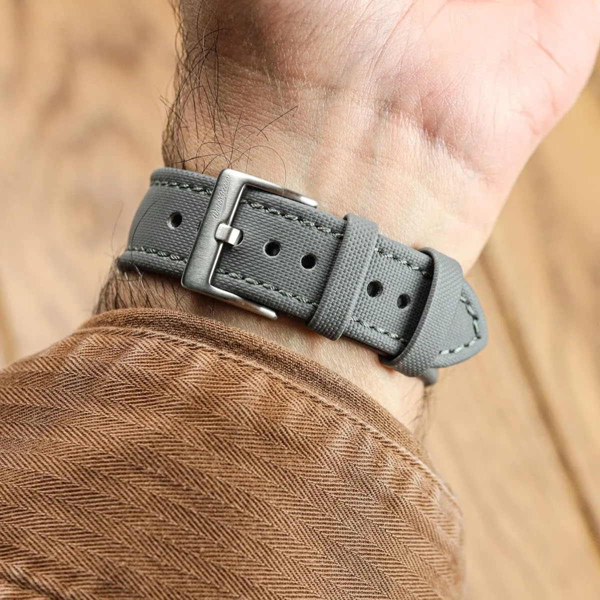 ?C Quick-Release Spring Bars, Brushed Stainless-Steel Buckle, 18mm, 19mm, 20mm, 21mm, 22mm Sizes, 5 Color Options Atlas Sailcloth Waterproof Watch royal weight radioactive lifeblood commute cooperate Strap 