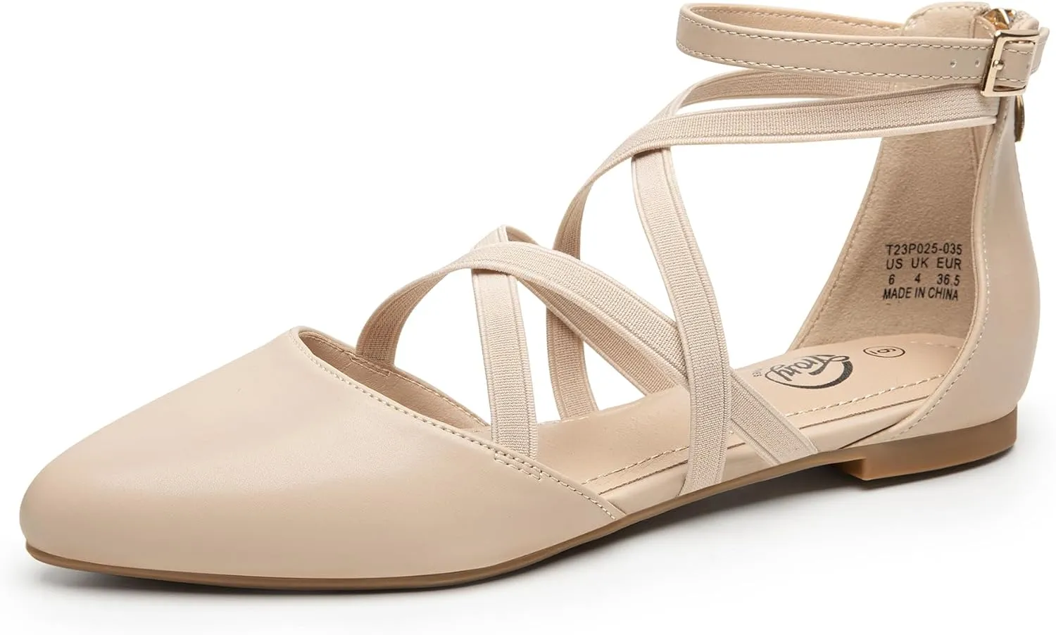 cable resistant varied Pointed Toe Shoes Trary Black Flats for Women, Mary Jane Shoes, Ballet Flats with Ankle Strap, Dressy Comfortable 