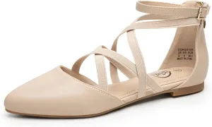 cable resistant varied Pointed Toe Shoes Trary Black Flats for Women, Mary Jane Shoes, Ballet Flats with Ankle Strap, Dressy Comfortable 