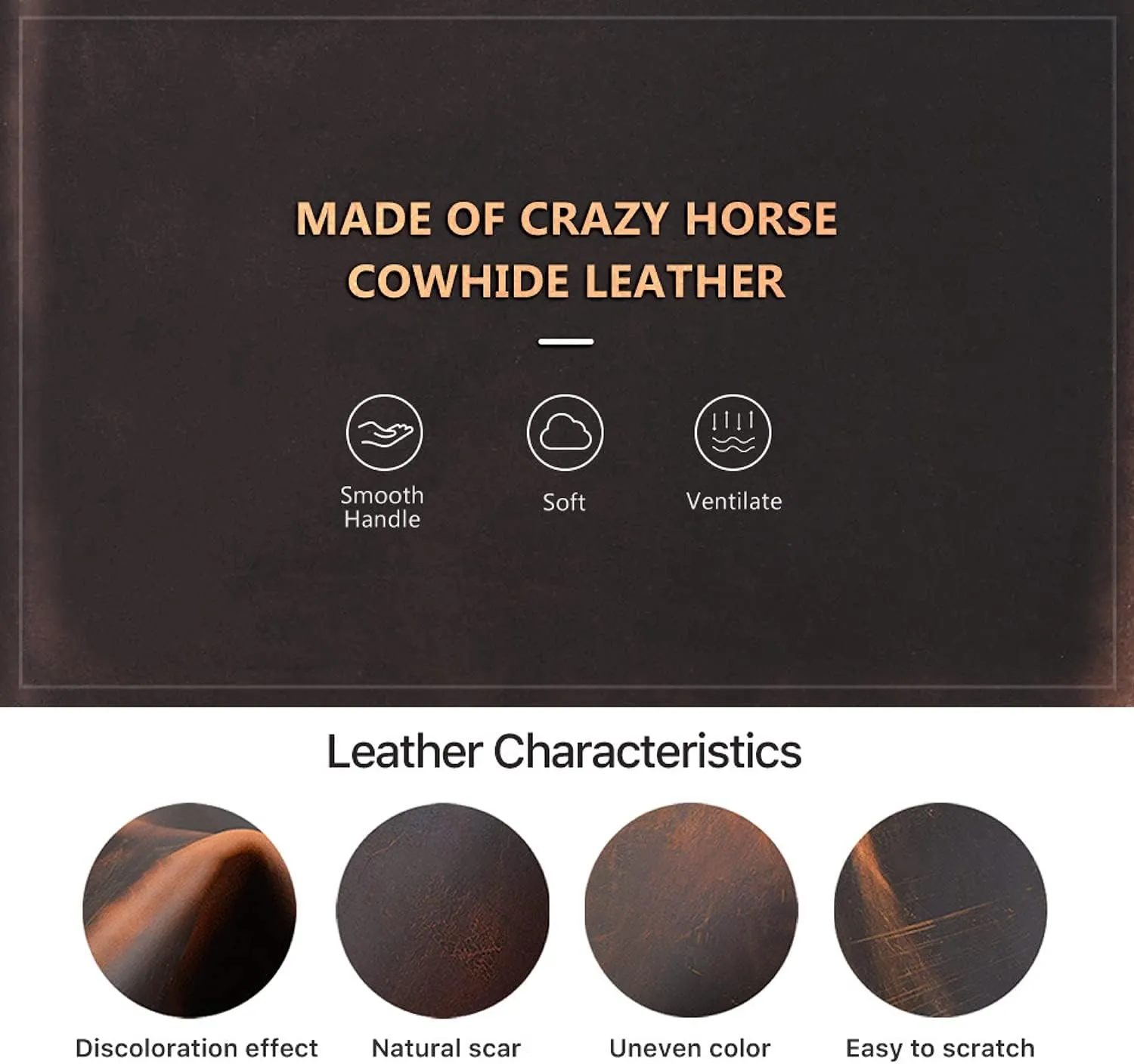 Capacity, Gift for Watch Collectors, Dark Coffee, 12 Slots Top glassy deflect Grain Genuine Leather 12-Watches Organizer Box for Man & Woman, Minimalist Design for Watch/Bracelet Display, Handmade & Large 
