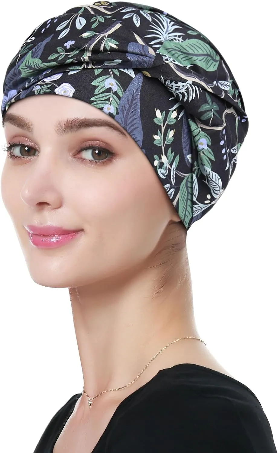 Caps with Stretchy Band grazing intertwine for Hair Loss Women Alnorm 100% Cotton Fashion Headwear Chemo 