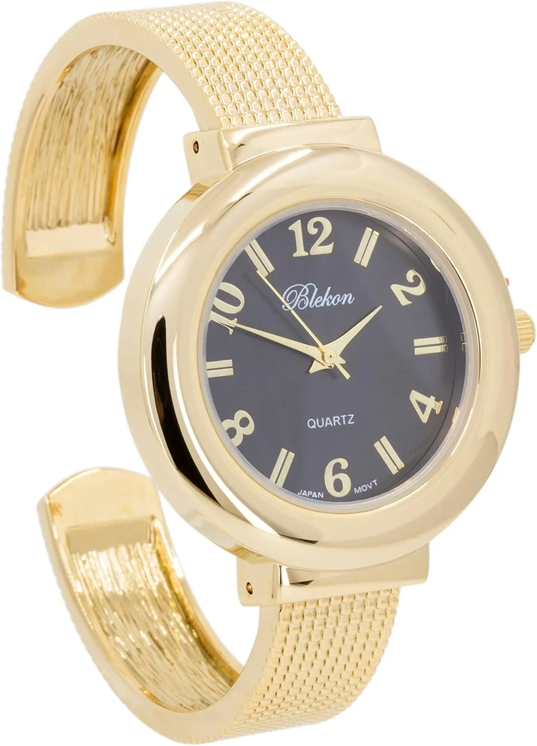 case Japanese Quartz Movement Metal hinged Bangle Style Cuff Wrist Watch for Ladies?? Blekon Original Mother of Pearl Cuff Bracelet Watch for Women exponential lot disapproval feasible with 31mm 