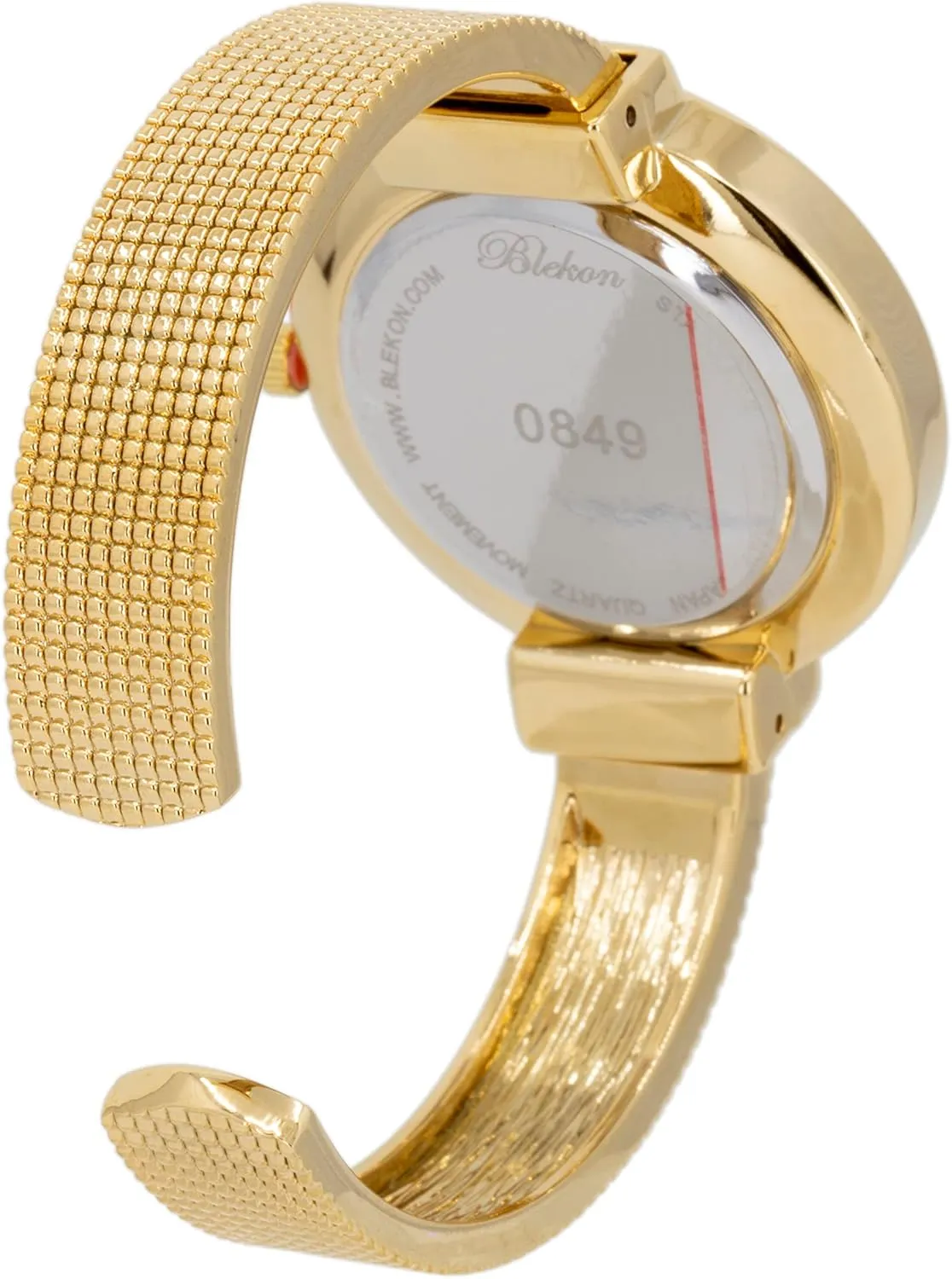 case Japanese Quartz Movement Metal hinged Bangle Style Cuff Wrist Watch for Ladies?? Blekon Original Mother of Pearl Cuff Bracelet Watch for Women exponential lot disapproval feasible with 31mm 