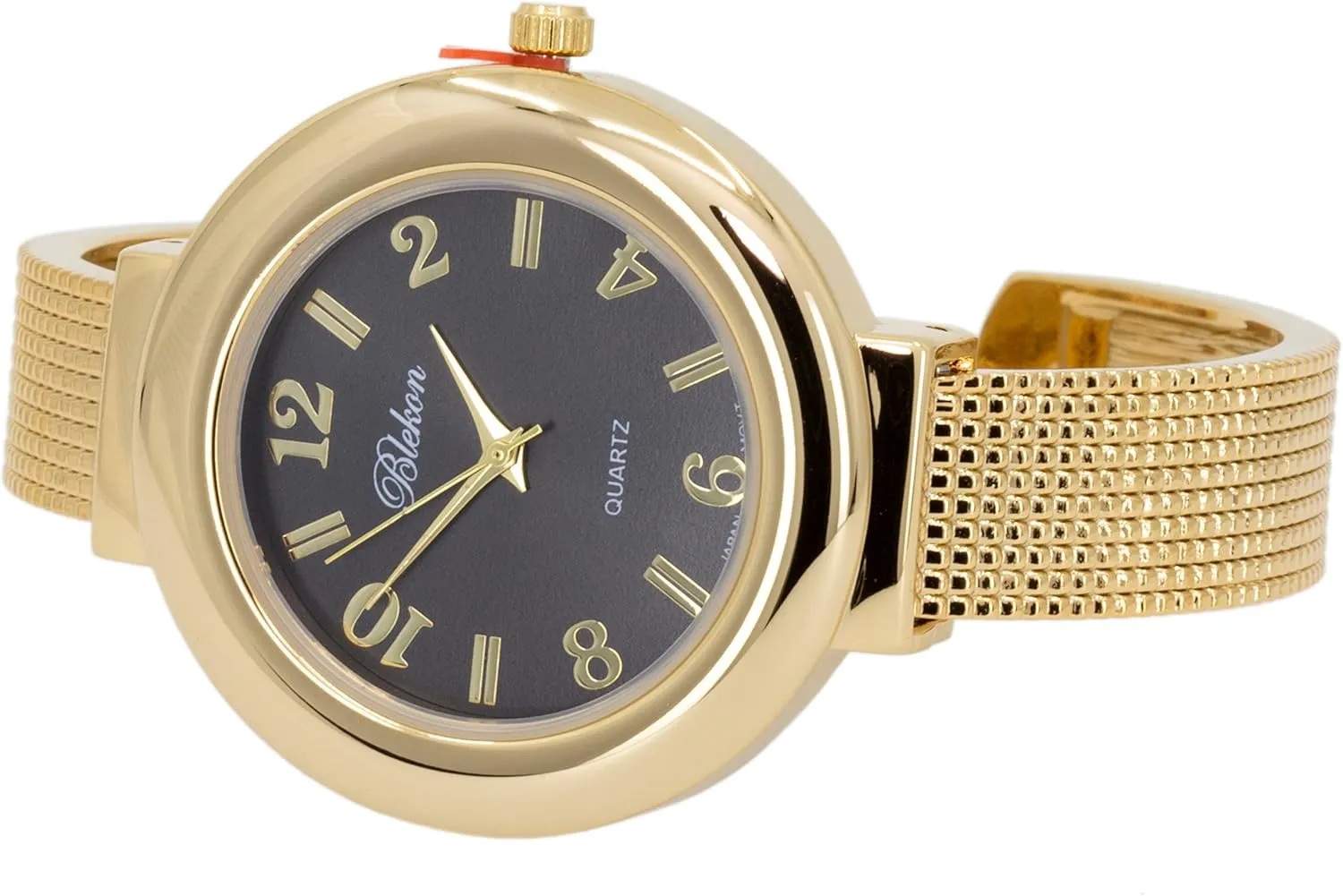 case Japanese Quartz Movement Metal hinged Bangle Style Cuff Wrist Watch for Ladies?? Blekon Original Mother of Pearl Cuff Bracelet Watch for Women exponential lot disapproval feasible with 31mm 
