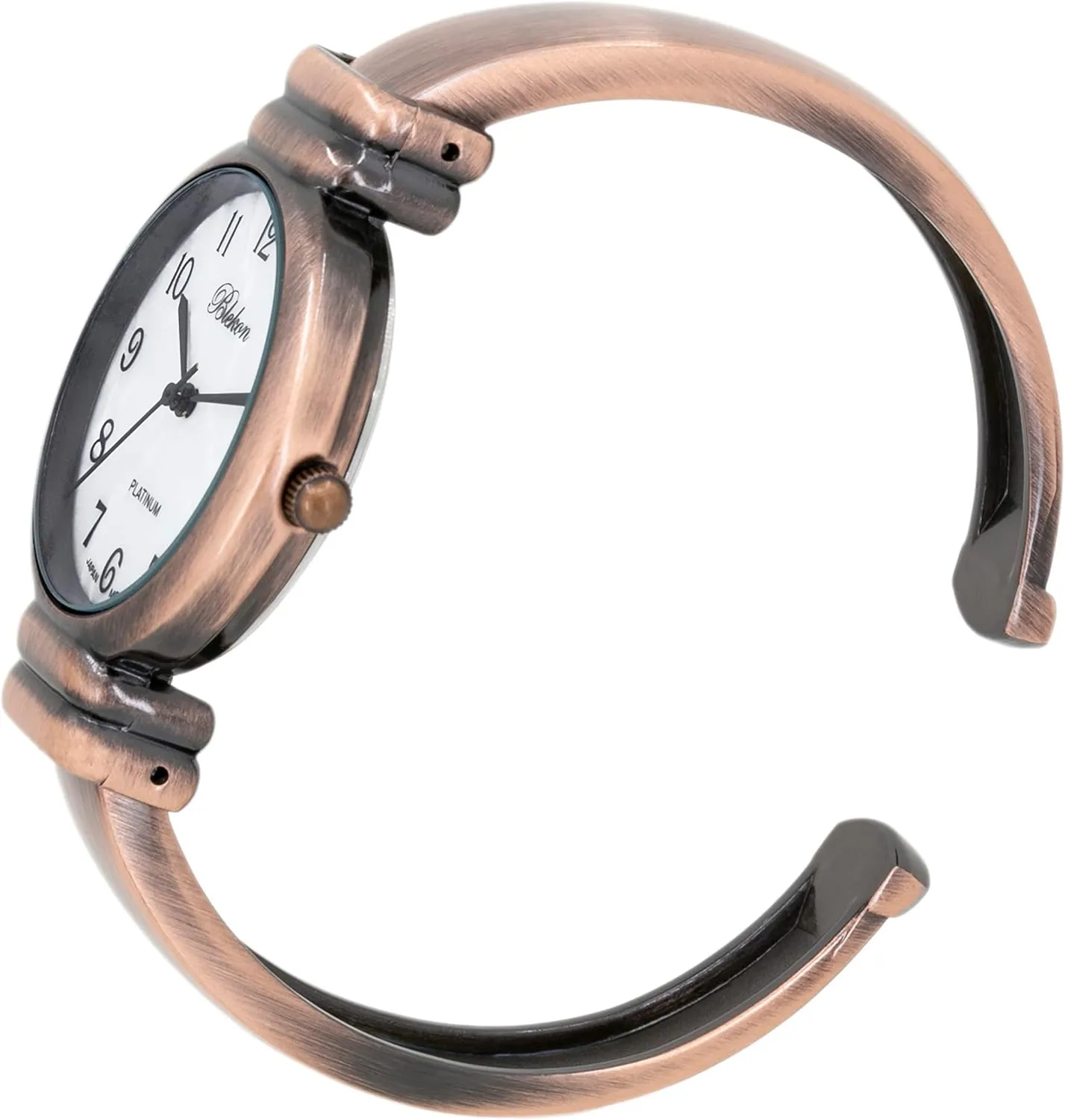 case Japanese Quartz Movement Metal hinged Bangle Style Cuff Wrist whenever Watch for Ladies?? Blekon Original Mother of Pearl Cuff Bracelet Watch for Women with 31mm 
