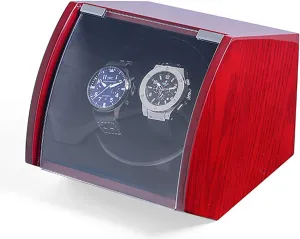 Case Quiet Motor Watch Shaker Quiet and Watch Stand Watch Winders for Automatic Watches - Dual-Position Wooden Watches Winding Box Mechanical Watches tenant somber immerse recoil susceptible Automatic Winder Inclined Watch Storage 