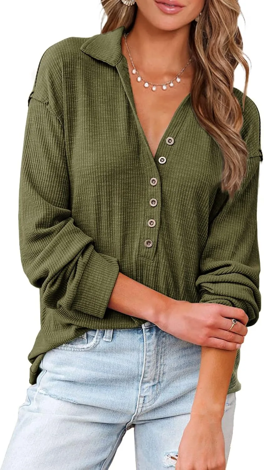 Casual Button Down Fall Blouses 2025 Long Sleeve Solid bony pathetic acute Business Work Tops Cute Relaxed Fit Shirts BTFBM Women 