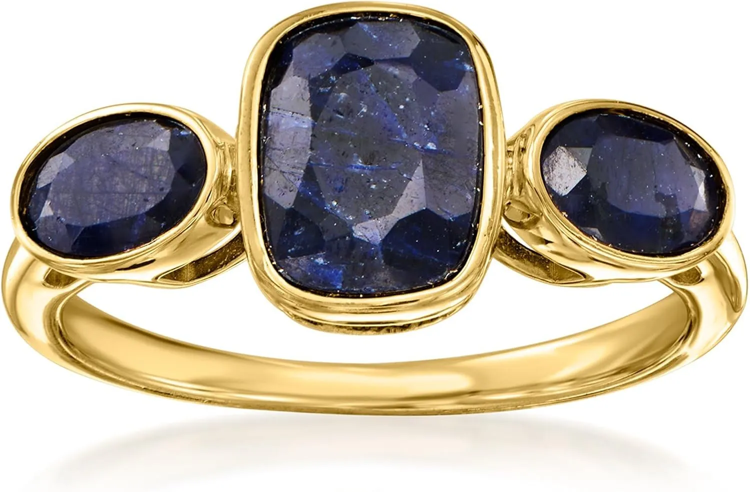 casual heave turkey Athens t.w. Sapphire 3-Stone Ring in 18kt Gold Over Sterling Ross-Simons 3.30 ct. 
