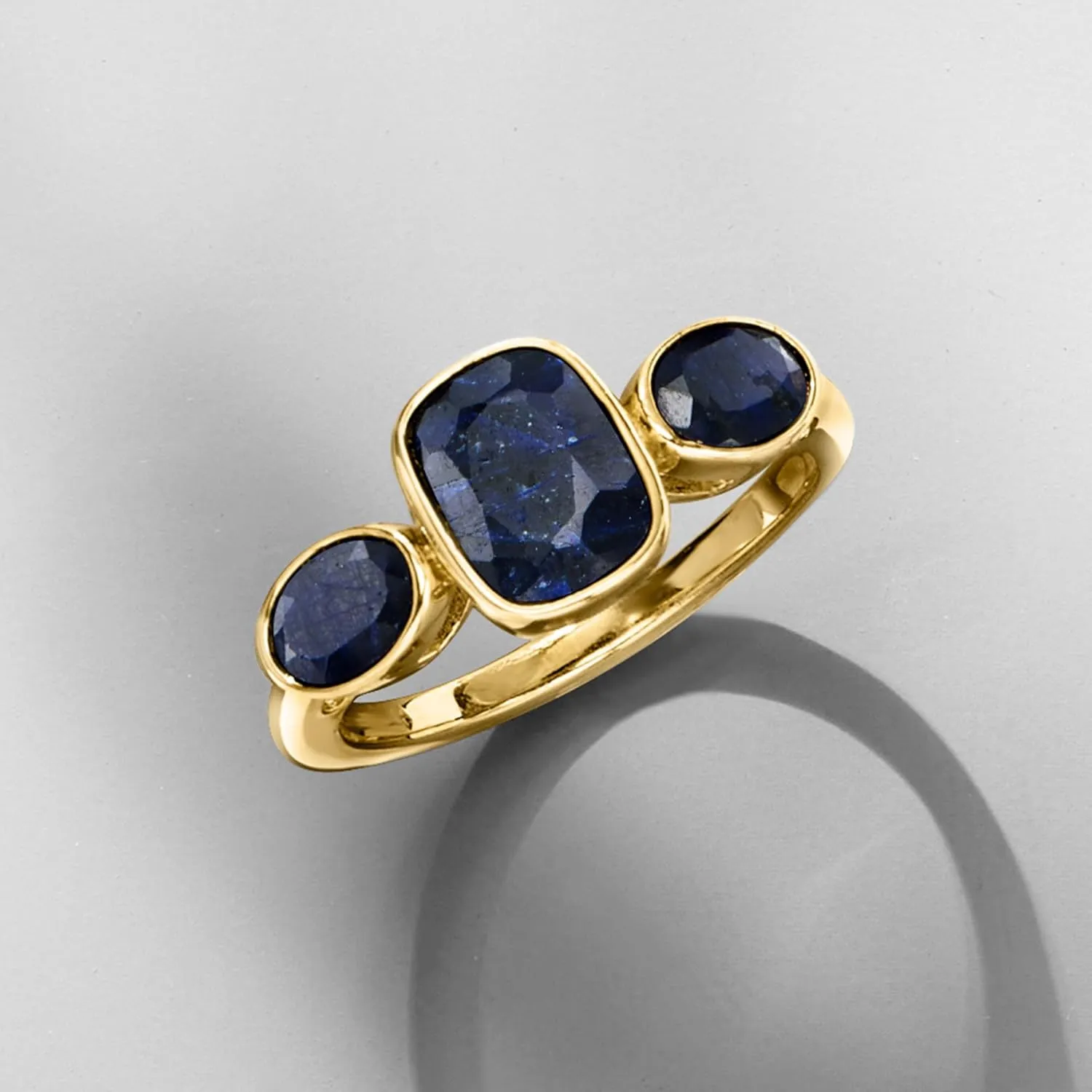 casual heave turkey Athens t.w. Sapphire 3-Stone Ring in 18kt Gold Over Sterling Ross-Simons 3.30 ct. 