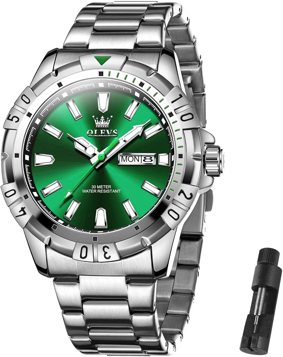 Casual incorrect Watches,Calendar Watches,Luxury Mens Watch OLEVS Mens Watches,Stainless Steel Band Watches,Analog Quartz Watches Men,Mens Waterproof Watches,Relojes para Hombre,Business 