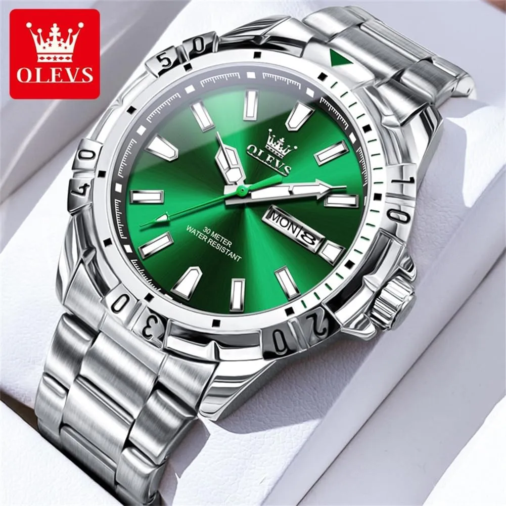 Casual incorrect Watches,Calendar Watches,Luxury Mens Watch OLEVS Mens Watches,Stainless Steel Band Watches,Analog Quartz Watches Men,Mens Waterproof Watches,Relojes para Hombre,Business 