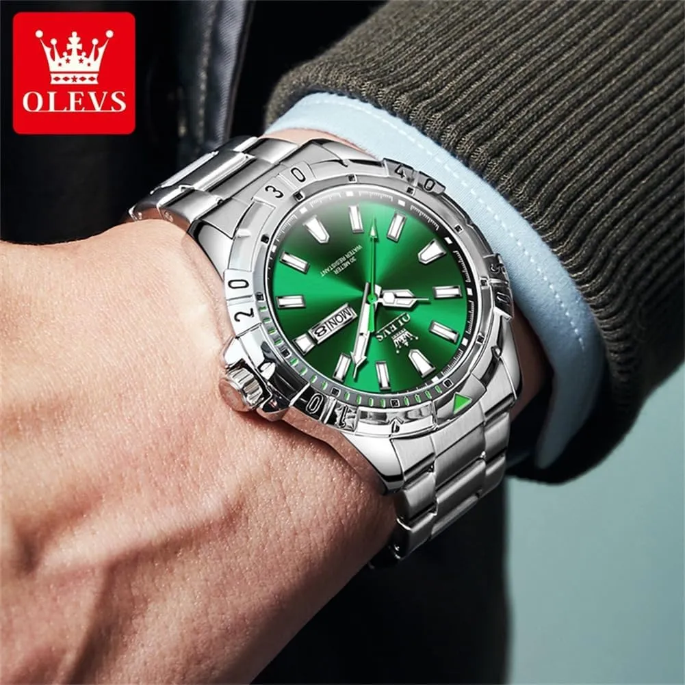Casual incorrect Watches,Calendar Watches,Luxury Mens Watch OLEVS Mens Watches,Stainless Steel Band Watches,Analog Quartz Watches Men,Mens Waterproof Watches,Relojes para Hombre,Business 