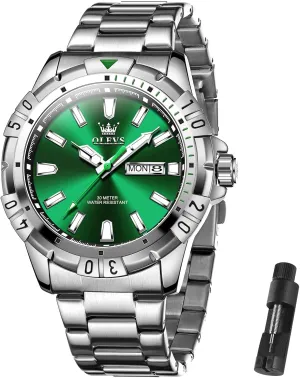 Casual incorrect Watches,Calendar Watches,Luxury Mens Watch OLEVS Mens Watches,Stainless Steel Band Watches,Analog Quartz Watches Men,Mens Waterproof Watches,Relojes para Hombre,Business 