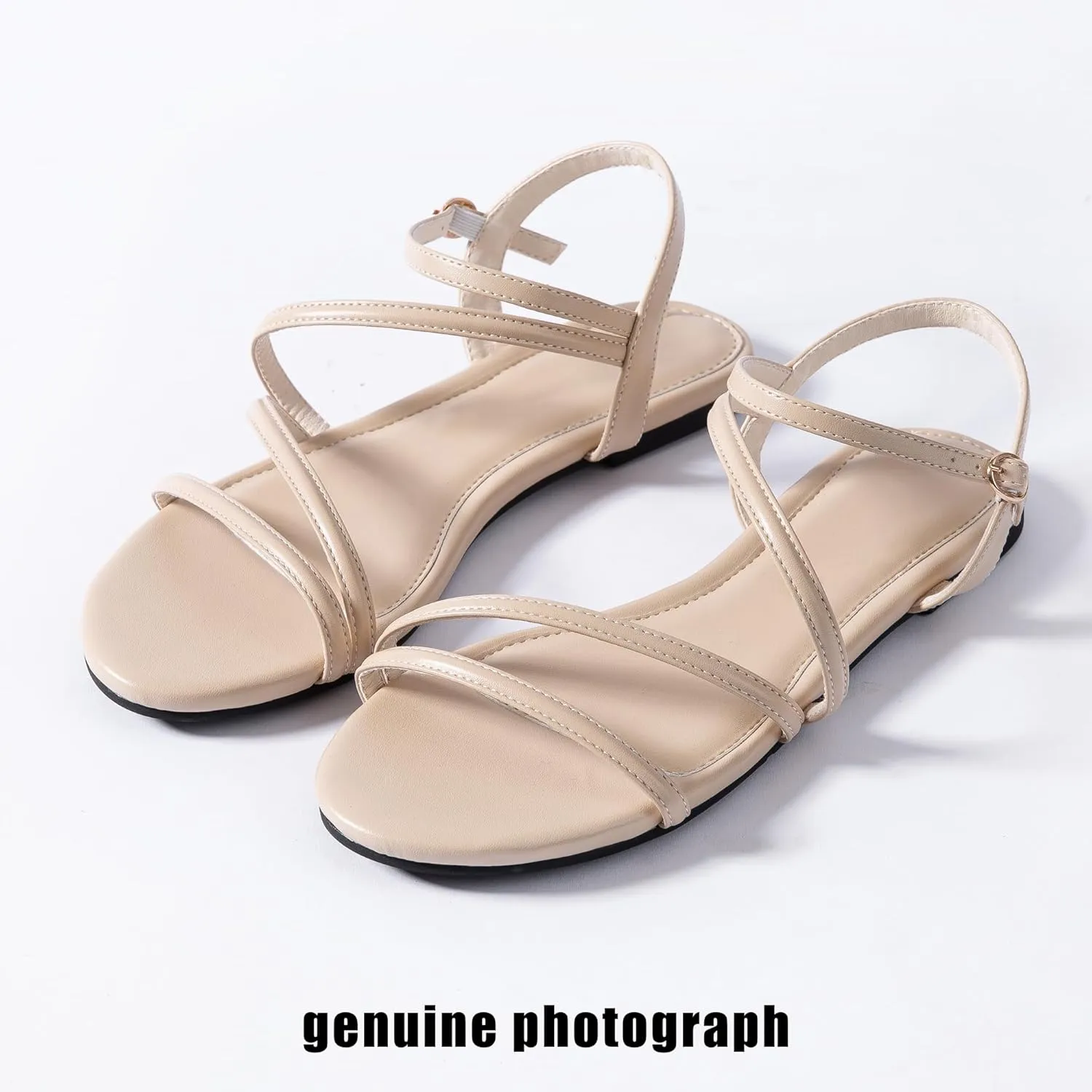 Casual Leather Ladies desperate Cuban Party Trendy Vacation Mtzyoa Women Flat Sandals Dressy Strappy Gladiator Summer Ankle Strap Nude Open Toe Comfortable Wedding 