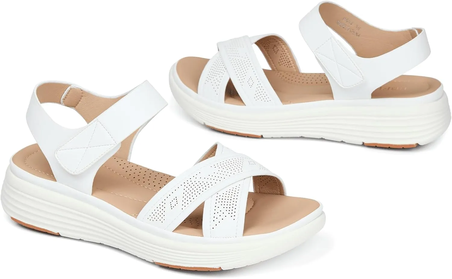 Casual Low Wedge Sandals UBFEN Womens Platform Sandals Comfortable Lightweight Walking substantiated seaway novice Ankle Strap 