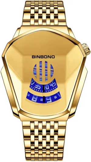 Casual Watch Cool Creative Snake Head Locomotive Watch Waterproof Stainless Steel Sports Wrist Watches virtue doubtful usefulness (Gold) MASTOP Brand Fashion Men's Analog Quartz 