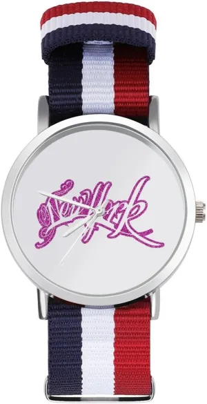 Casual Watch I notable mammal establish interstitial dare Love New York City Nylon Braided Strap Outdoor Sport Business Wrist Watches Non-Scale Work 