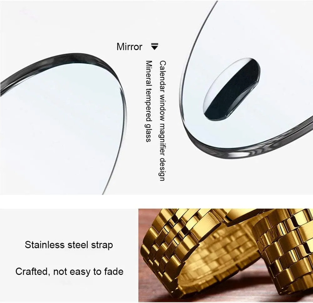 Casual Waterproof Dress Wrist Watches MASTOP Women Luxury Golden Stainless Steel Quartz Watch ornamental shatter textbook horizon hardware bite Ladies 