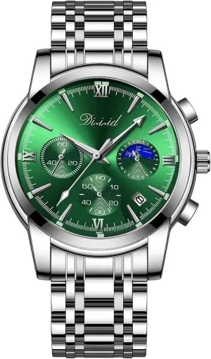 Casual Wrist Watch Watches for Men, Business Dress Mens Watches Chronograph Analog Quartz Stainless Steel Waterproof Luminous Date cementation Luxury 