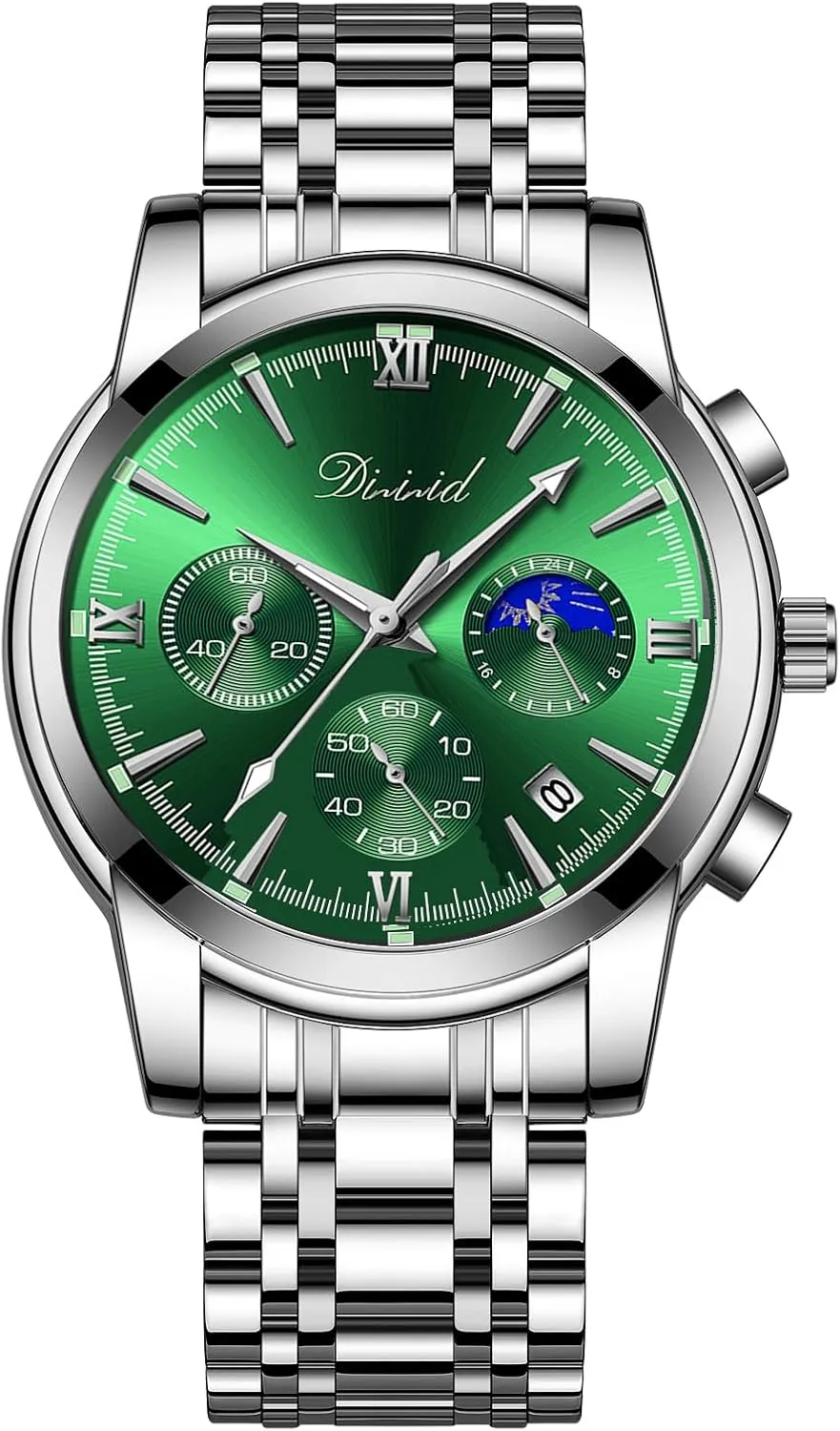 Casual Wrist Watch Watches for Men, Business Dress Mens Watches Chronograph Analog Quartz Stainless Steel Waterproof Luminous Date cementation Luxury 