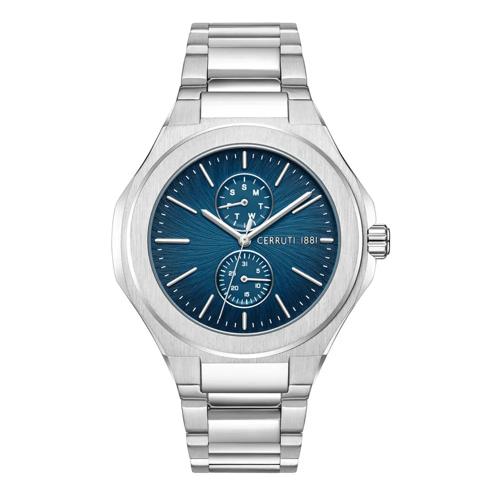 Cerruti 1881 Lucardo Gents Navy Dial Stainless Steel Watch