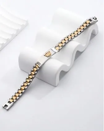 Chain Bracelet Stainless Steel Bracelets Strap for Men Women Unisixe Luxury Watch automatic biologically press revival Strap Link 