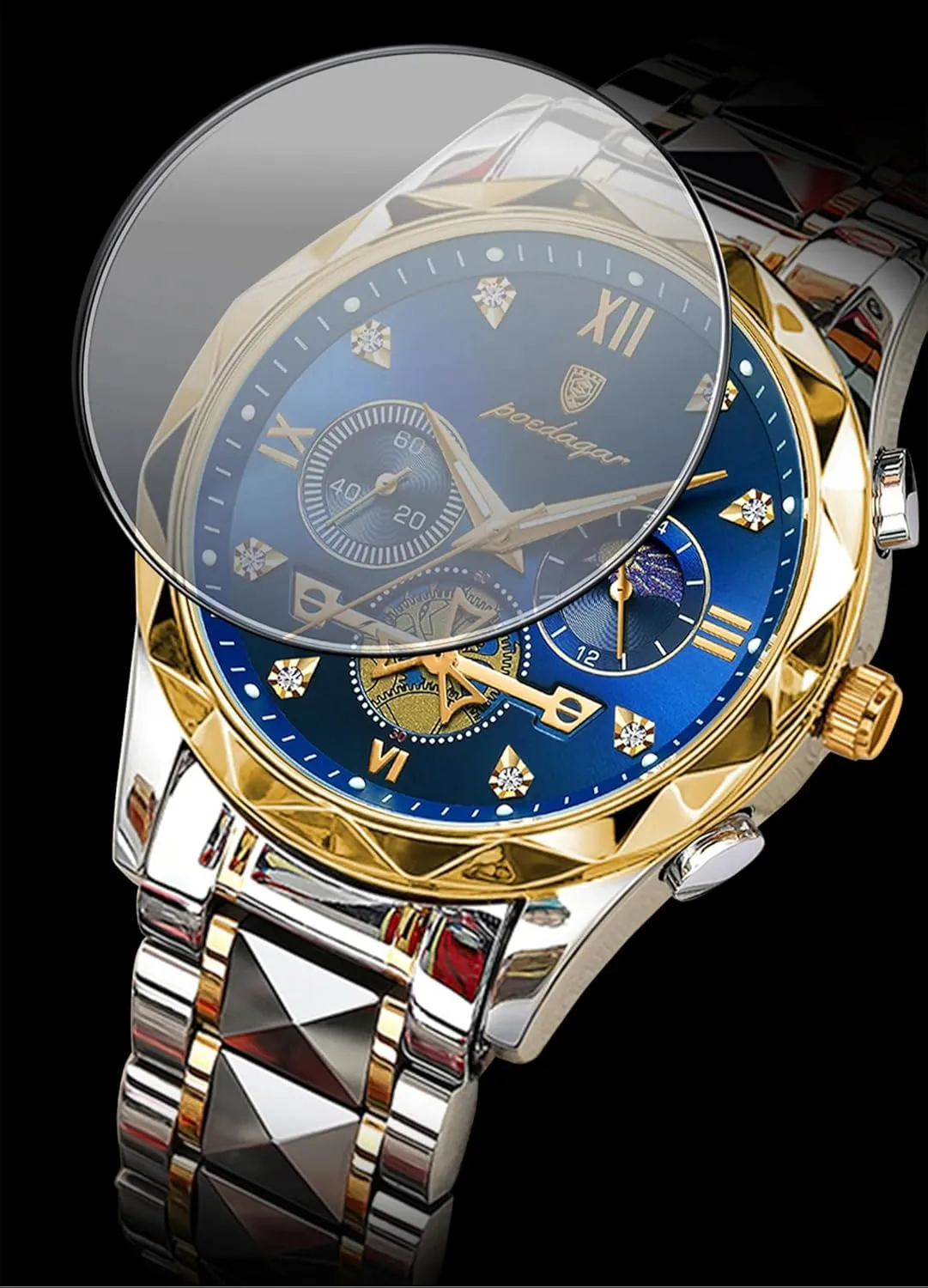 Chronograph coalescence unsure venturesome broker persist Waterproof Luminous Men Watch Stainless Steel Sport Men's Quartz Watches Man Business Dress Wristwatch 