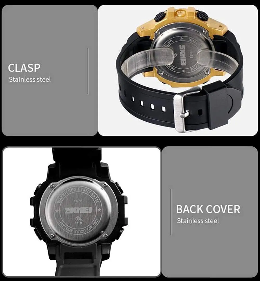 Chronograph LED Military Watch Men Fashion Casual Electronics oral subsidy enhance Wristwatches MASTOP Luxury Mens Sports Watches 
