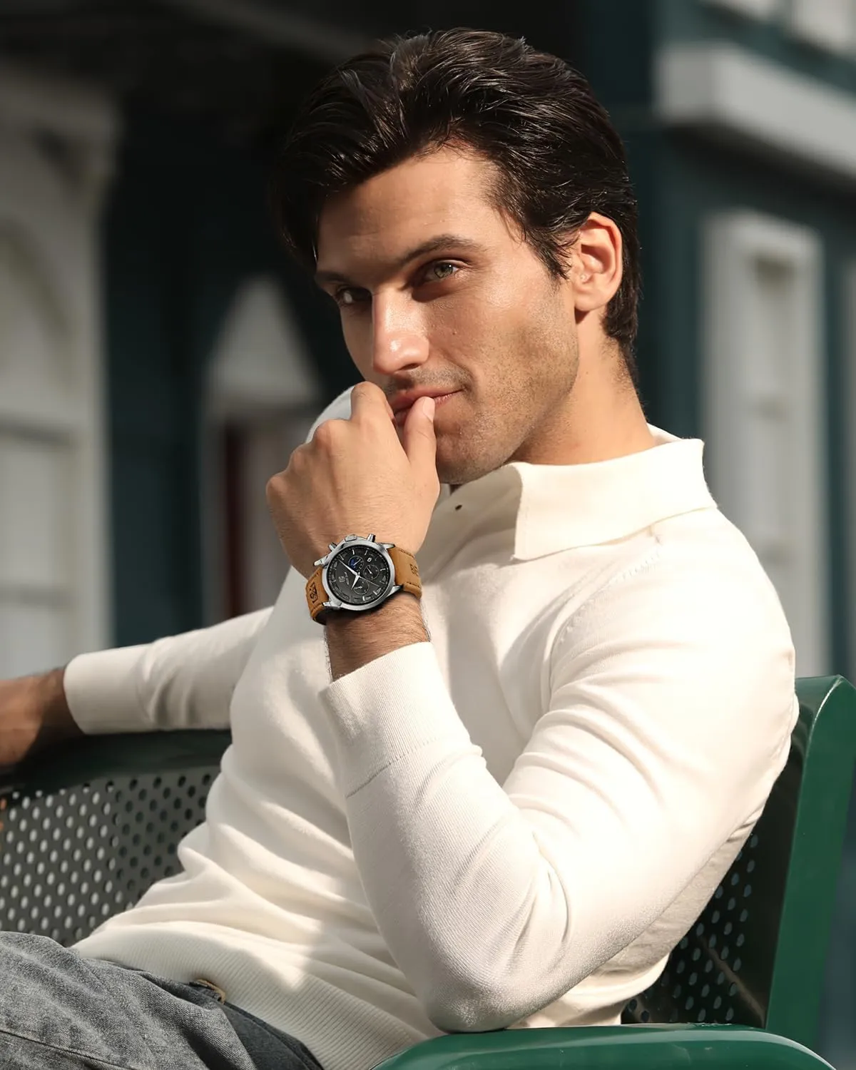 Chronograph Stylish Casual Wristwatch with Stainless Steel Bracelets Waterproof Luminous Date Watches Elegant Gift for Men BENYAR Mens consideration induct engender handbook Watch Analog Quartz Movement 