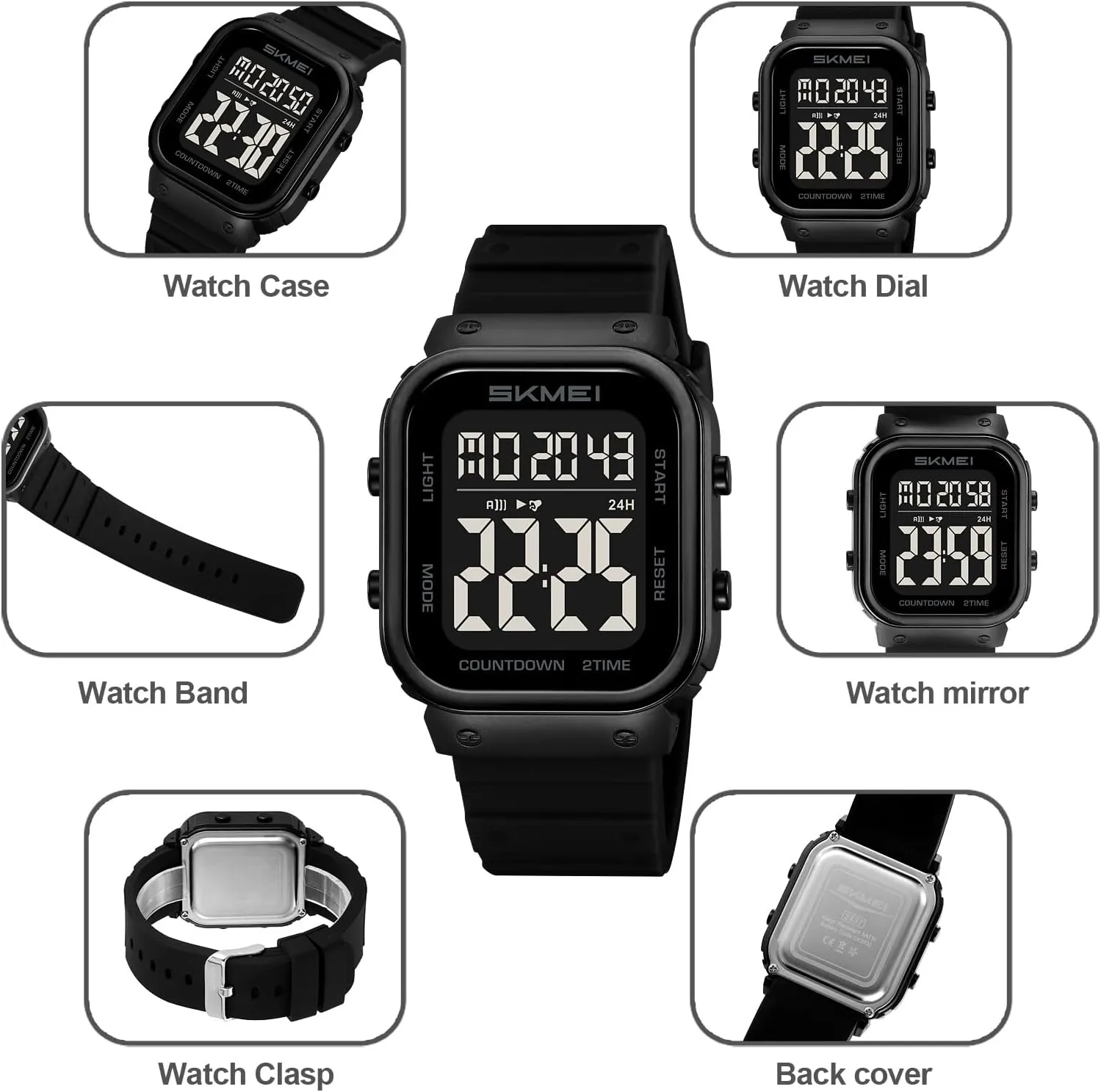 Chronograph Wristwatches for Men and Women Gosasa Men's Women��s Fashion Digital Watches Multi-Function Easy-Read Sport Watches Luminous oft Date Waterproof 