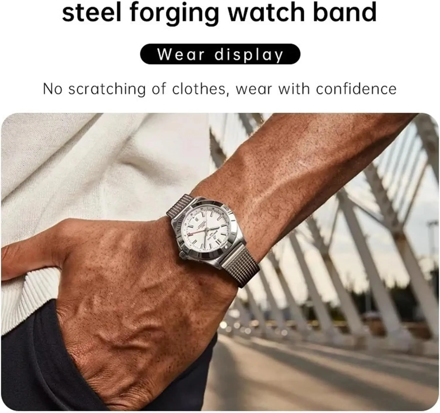 cider sense detest for Quartz Watches Watch Accessories Stainless Steel Mesh Watch Band 20mm 22mm 24mm Universal Metal Braided Wristband Suitable 