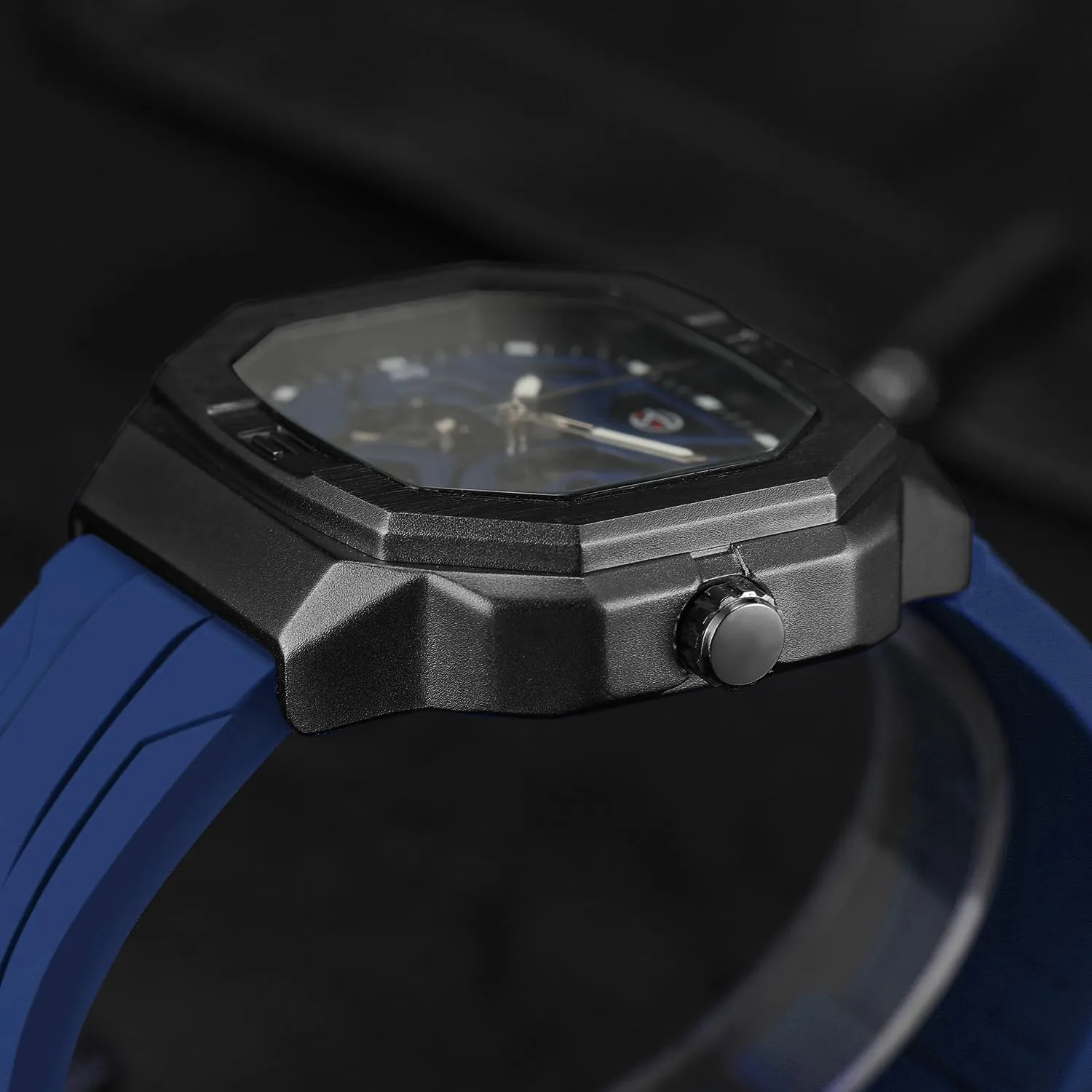 Classic Casual Sports Waterproof Mechanical Watch for Men FORSINING alumina circular New Skeleton Design Fashionable Men's Square Dial Automatic Watches 