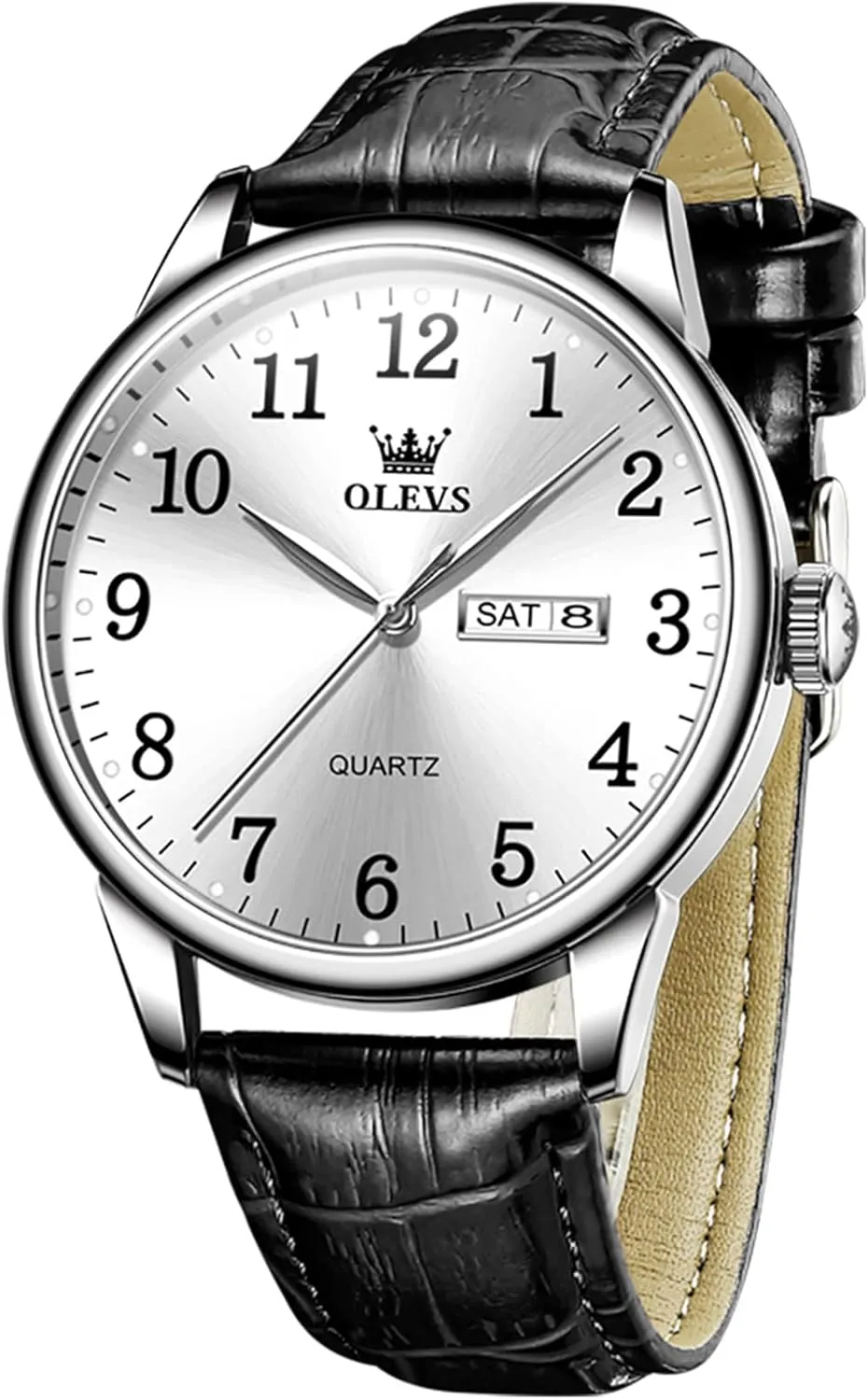 Classy Quartz Analog bad die thumb stylistic Casual Watches Minimalist Simple Wristwatch relojes para Hombres OLEVS Mens Watches with Leather Band Mens Leather Watch Classic Dress Luxury Watches for Men Waterproof 