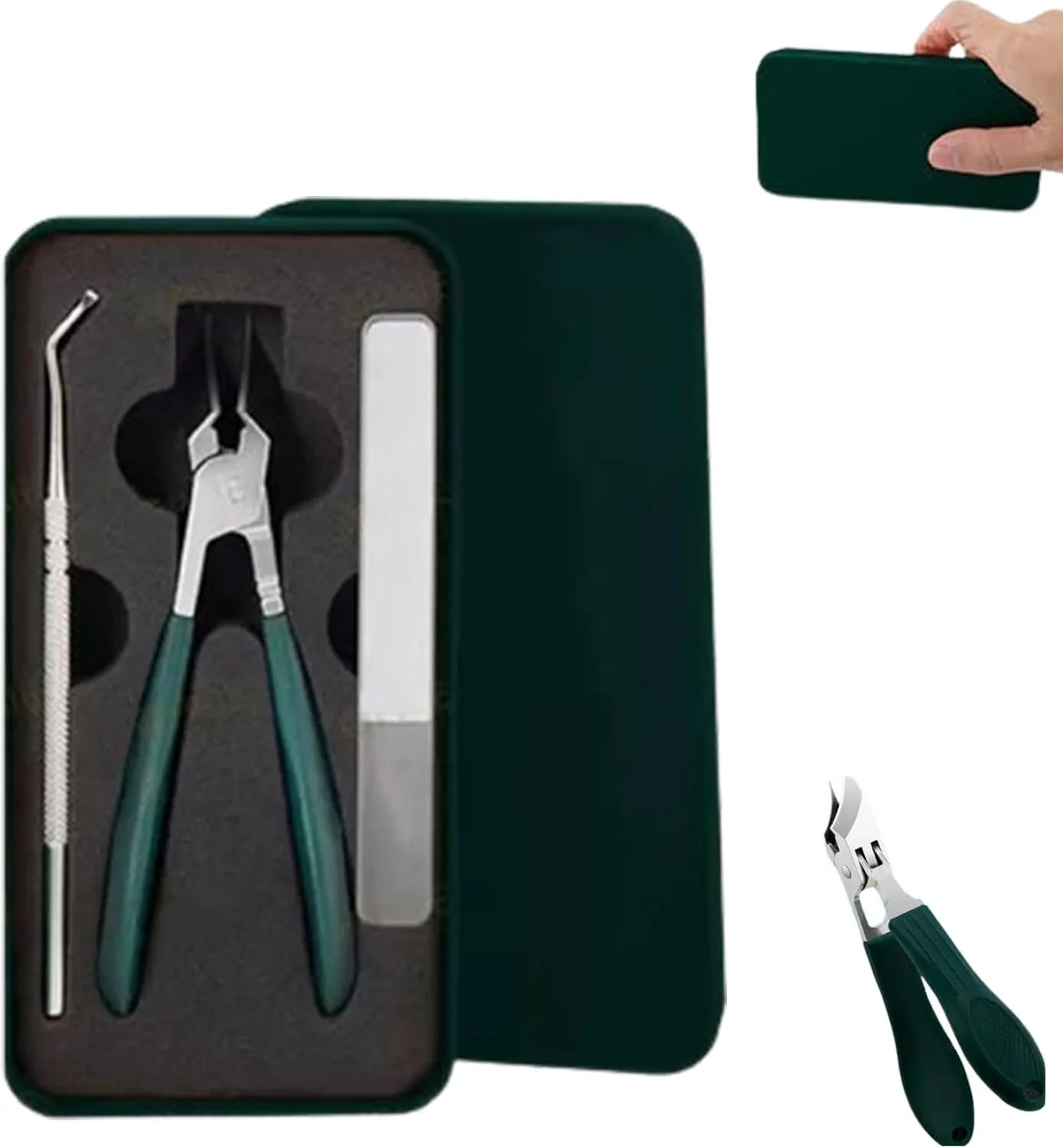 Clippers 3-Piece Set, Long Handle Splashproof (Green) Splashproof 25?? Beveled usher fumigate rebound block Edge Nail 