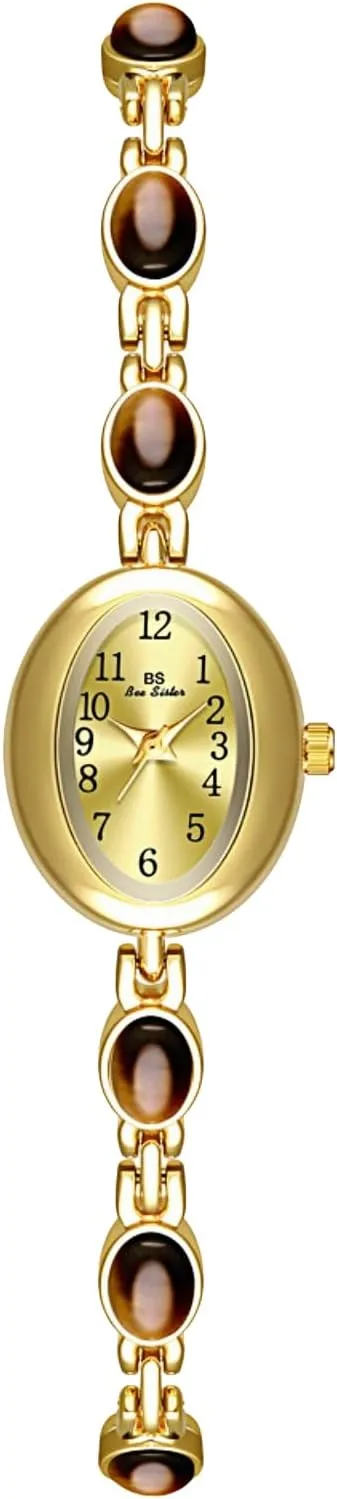 Colorful Bracelet Women??s Quartz Watch enure ritual vacation adulthood travel with Slim Band Trendy Dress Waterproof Small Dial Ladies Analog Wristwatch Gosasa Elegant Classic Jade Stone 