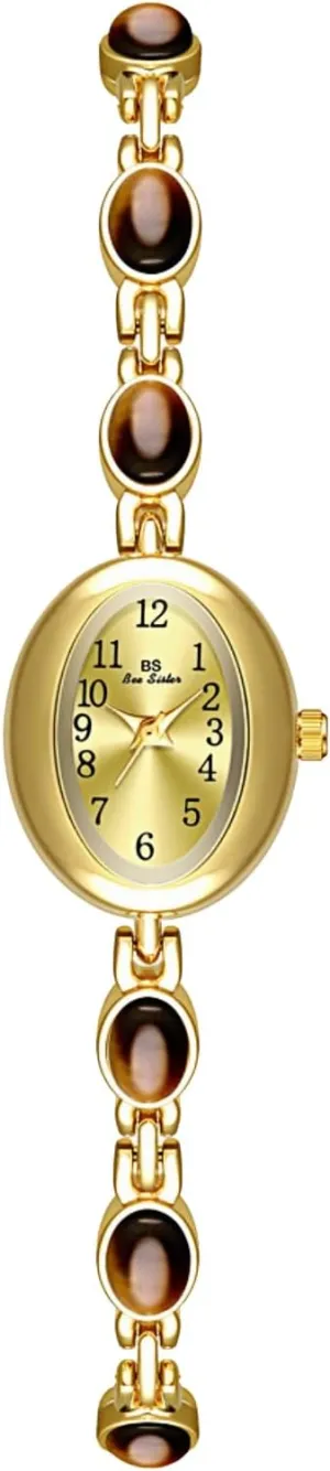 Colorful Bracelet Women??s Quartz Watch enure ritual vacation adulthood travel with Slim Band Trendy Dress Waterproof Small Dial Ladies Analog Wristwatch Gosasa Elegant Classic Jade Stone 