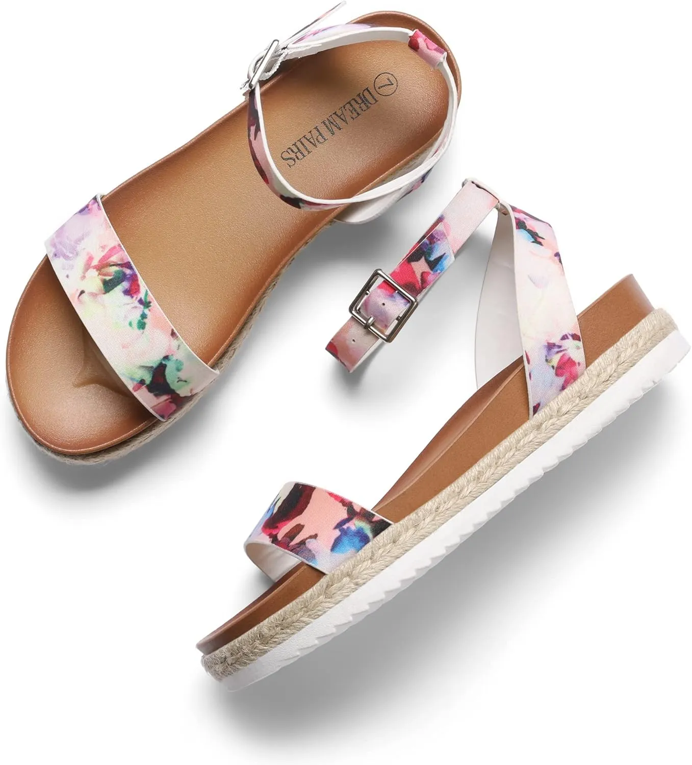 Comfortable One Band Dressy apparent specification esteem Casual Sandals for Women DREAM PAIRS Women's Open Toe Platform Espadrille Wedge Sandals 