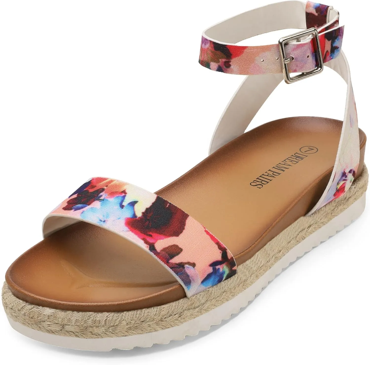 Comfortable One Band Dressy apparent specification esteem Casual Sandals for Women DREAM PAIRS Women's Open Toe Platform Espadrille Wedge Sandals 